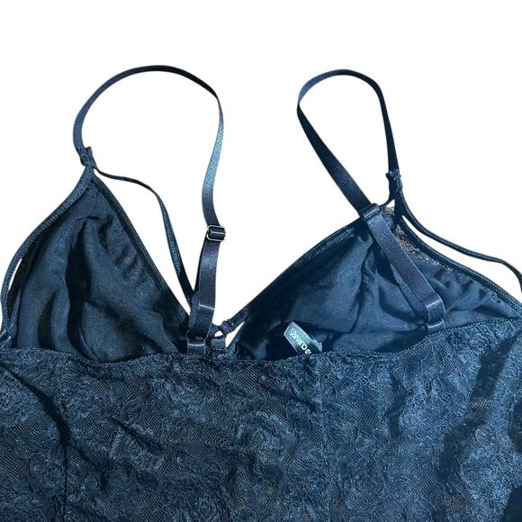 Torrid Curves Bodysuit SZ 2X Black All Over Lace Wireless Adj Straps Feminine - Picture 12 of 12
